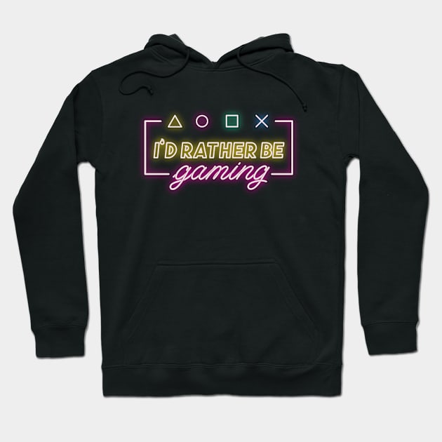 Cool neon gaming quote Hoodie by LR_Collections